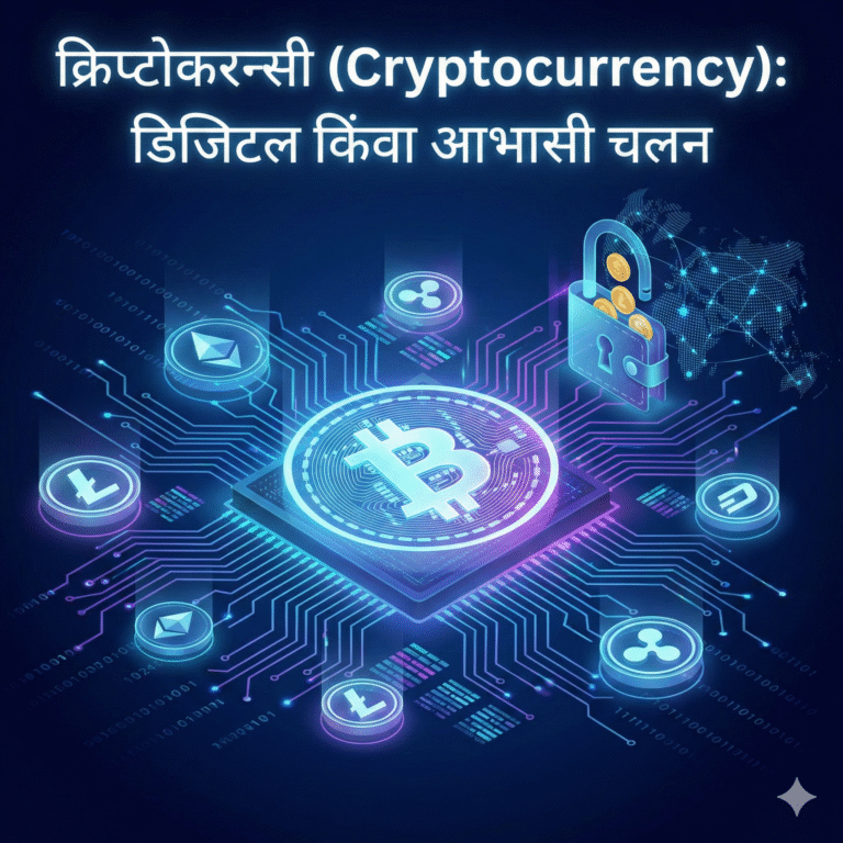 क्रिप्टोकरन्सी (Cryptocurrency): Digital or Virtual Currency क्रिप्टोकरन्सी (Cryptocurrency): डिजिटल किंवा आभासी चलन